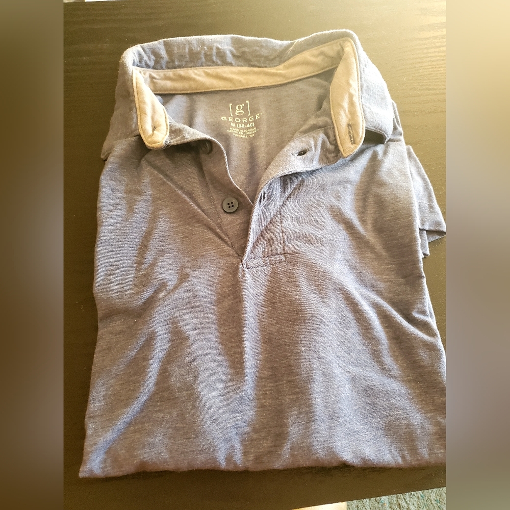 Mens George collard short sleeve half button dress shirt